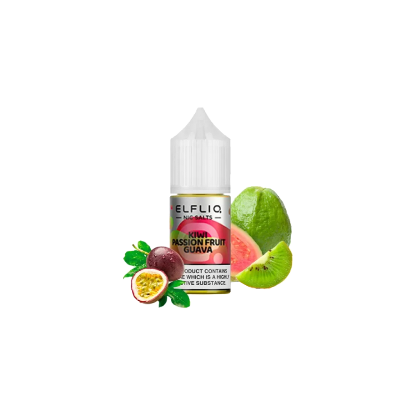 Жидкость Elfliq Kiwi Passion Fruit Guava (Киви Маракуйя Гуава, 30 мл)