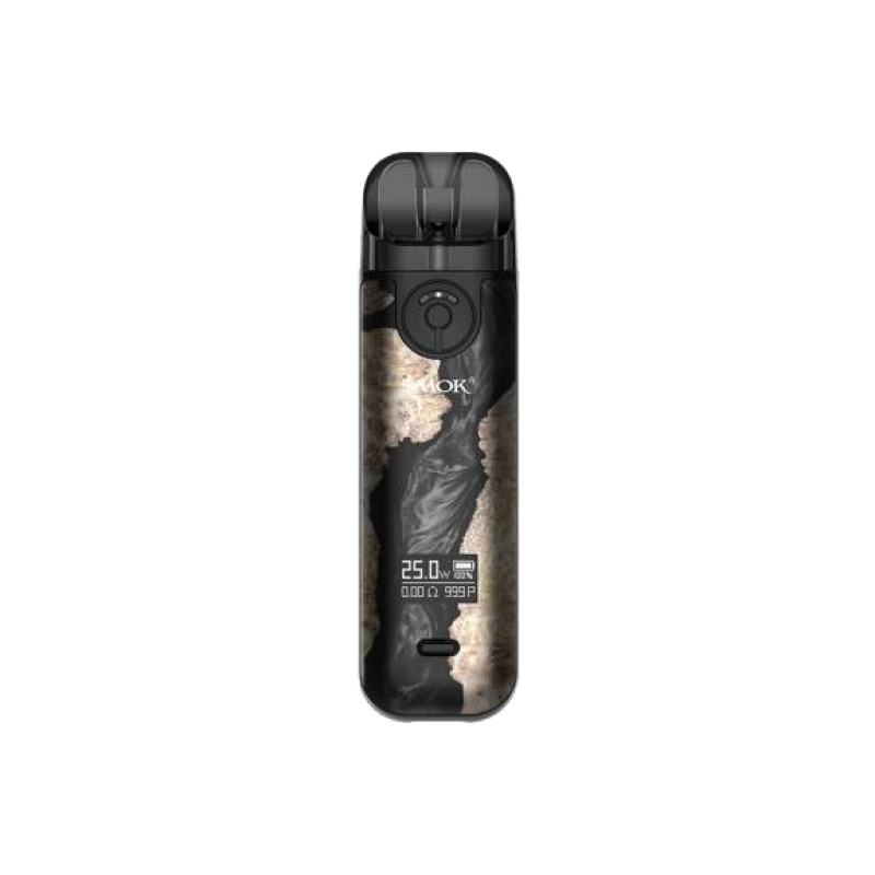 Smok Novo 4 800 Black Stabilizing Wood (Чёрный с коричневым, с картриджем) Многоразовый POD