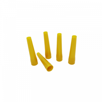 Одноразовые мундштуки для кальяна XXL (Жёлтый, конус, 100 шт/уп)