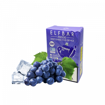 Elf Bar Pi9000 Grape ice (Виноград Лёд) Одноразовый POD