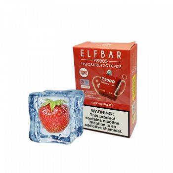 Elf Bar Pi9000 Strawberry ice (Клубника Лёд) Одноразовый POD