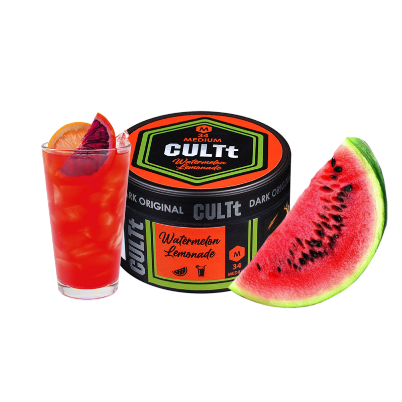 Табак CULTt Medium M34 Watermelon Lemonade (Арбузный Лимонад, 100 г)
