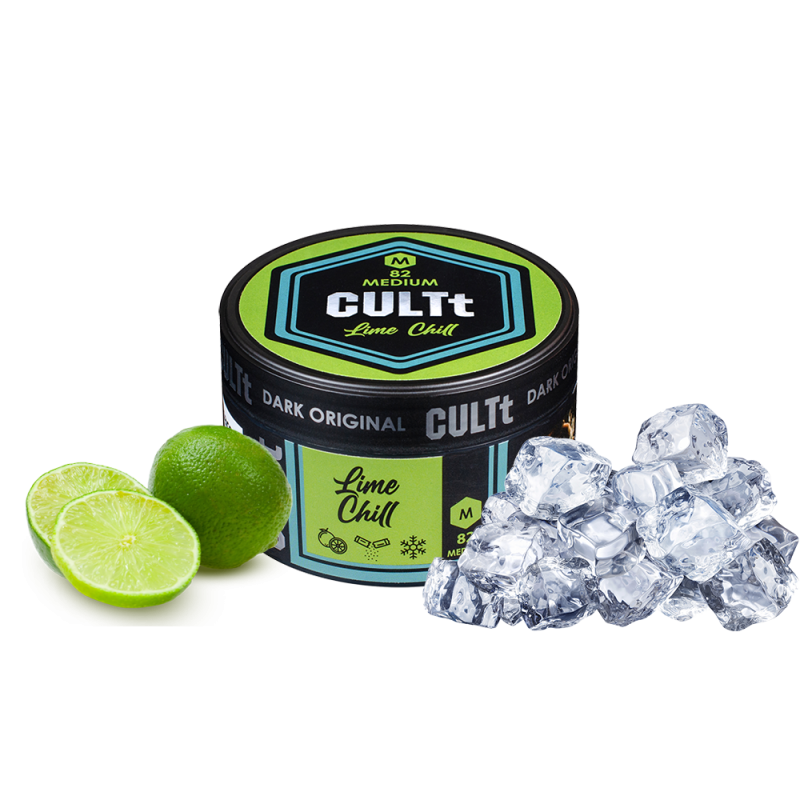 Табак CULTt Medium M82 Lime Chill (Лайм Лёд, 100 г)
