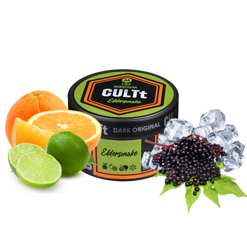 Табак CULTt Medium M107 Eldersmoke (Бузина Лайм Лёд Апельсин, 100 г)