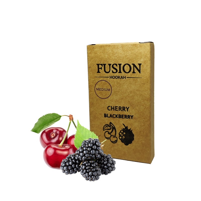 Табак Fusion Medium Cherry Blackberry (Вишня Ежевика, 100 г)