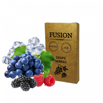 Табак Fusion Medium Ice Grape Berries (Виноград Ягоды Лёд, 100 г)