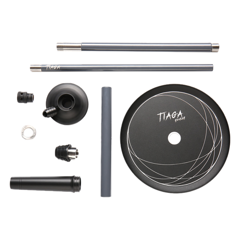Кальян Tiaga Iris Black (чёрный, базовый комплект)
