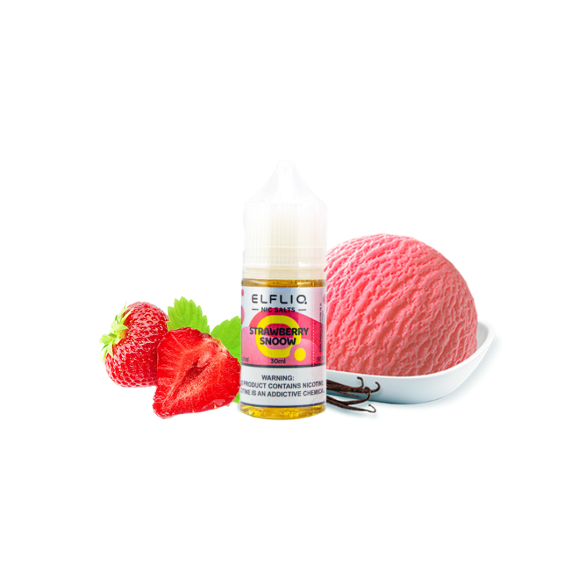Жидкость Elfliq Strawberry snow (Клубничное Мороженое, 50 мг, 30 мл)