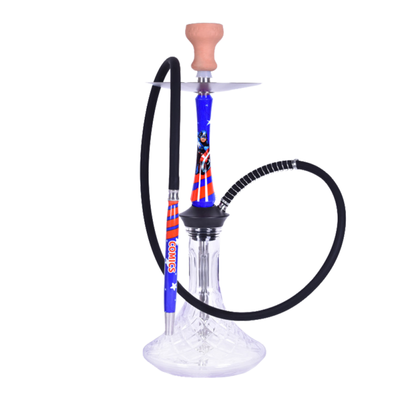 Кальян Yahya Union Captain America (синий, полный комплект)