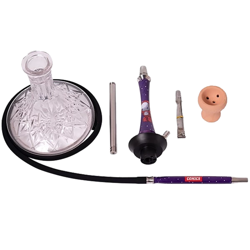 Кальян Yahya Union WALL-E (фиолетовый, полный комплект)