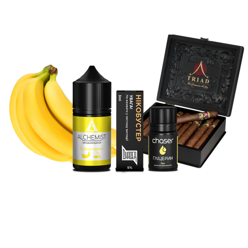 Набор для самозамеса Alchemist Salt CubanaBanana (Кубана Банана, 50 мг, 30 мл)