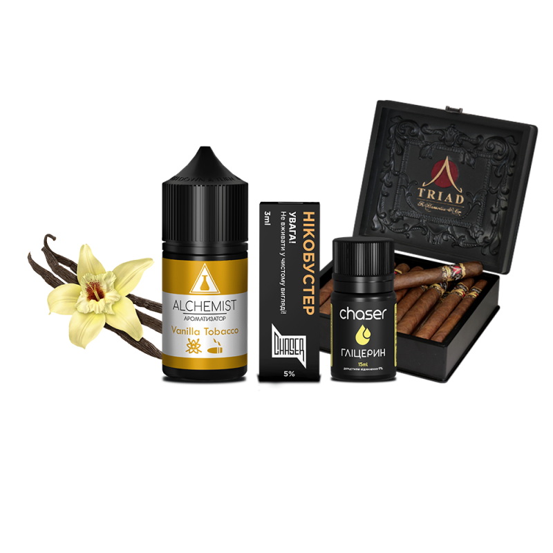 Набор для самозамеса Alchemist Salt Vanilla Tobacco (Табак Ваниль, 50 мг, 30 мл)