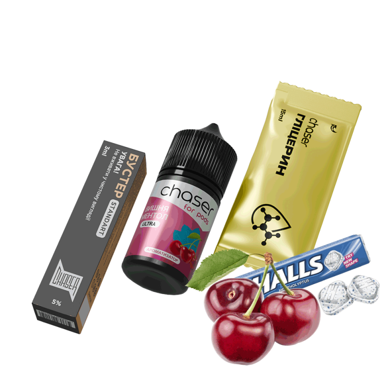 Набор для самозамеса Chaser Cherry Menthol Ultra (Вишня Ментол, 50 мг, 30 мл)