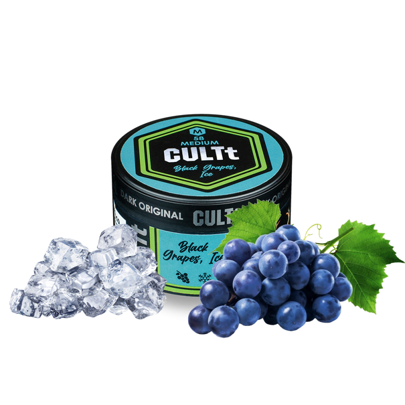 Табак CULTt Medium M58 Black Grapes Ice (Черный Виноград Лёд, 100 г)