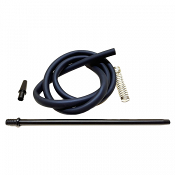 Мундштук для кальяна Garden Soft Touch Black с силиконовым шлангом (Чёрный, v1)