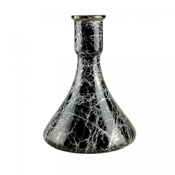 Колба для кальяна Candy Loop Silver Splash (Чёрный, серебристые разводы) 