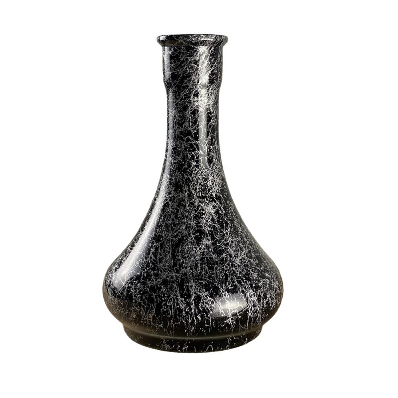 Колба для кальяна Drop Silver Splash (Чёрный, серебристые разводы) 