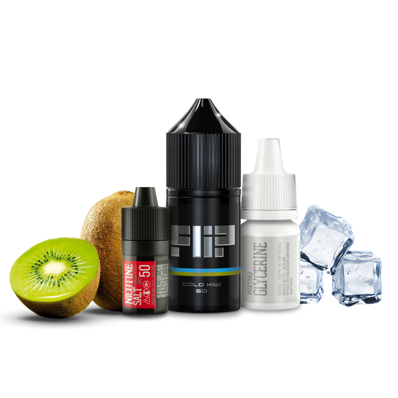 Набор для самозамеса Flip salt Cold Kiwi (Ледяной Киви, 50 мг, 30 мл)