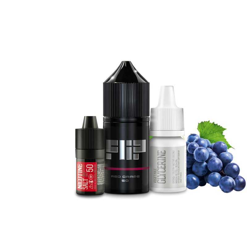 Набор для самозамеса Flip salt Red Grape (Красный Виноград, 50 мг, 30 мл)