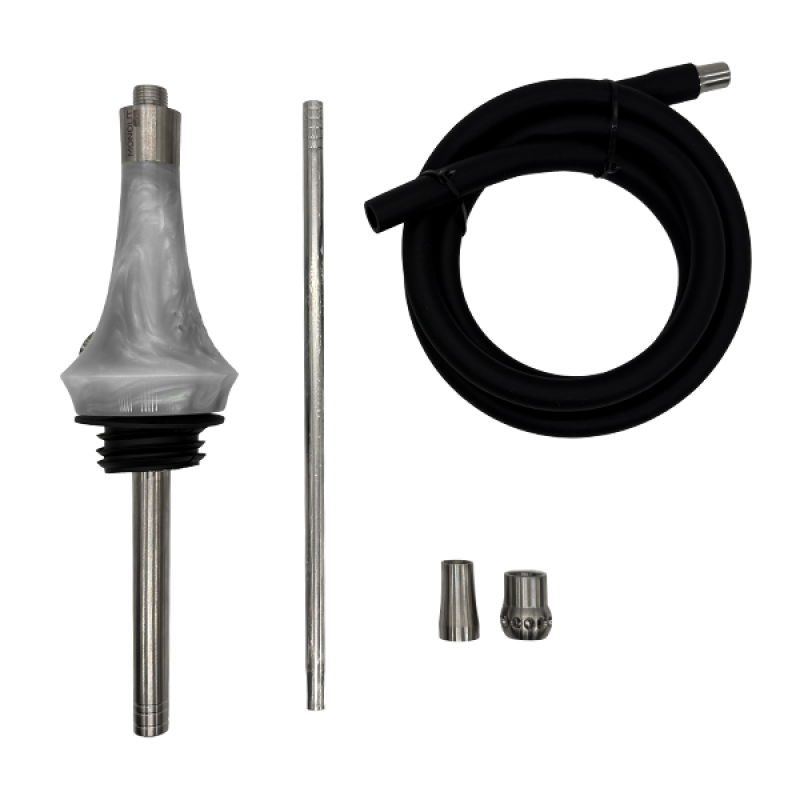 Кальян Totem Hookah Monolit Micra Silver Shine (Металлик, полный комплект)