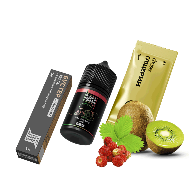 Набор для самозамеса Chaser Black Kiwi Wild Strawberry Ultra (Киви Земляника, 50 мг, 30 мл)