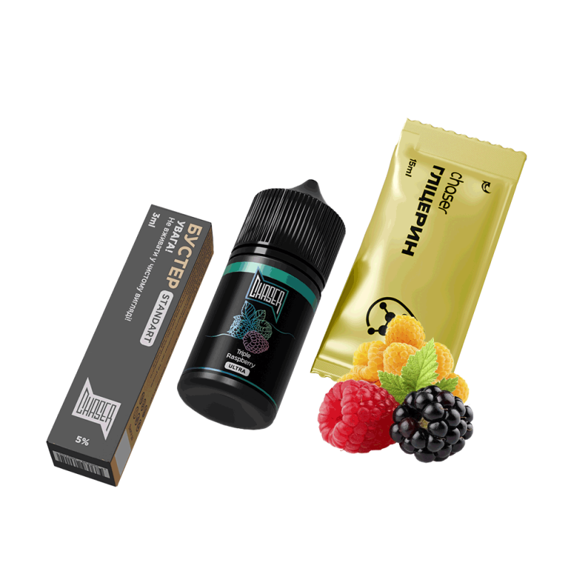 Набор для самозамеса Chaser Black Triple Raspberry Ultra (Трипл Распберри, 50 мг, 30 мл)