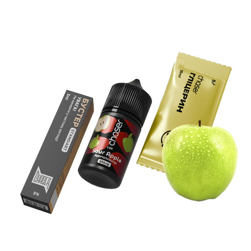 Набор для самозамеса Chaser Lux Sour Apple Ultra (Кислое Яблоко, 50 мг, 30 мл)