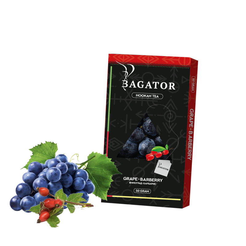 Кальянная чайная смесь Bagator Hookah Tea Grape Barberry (Виноград Барбарис, 50 г)