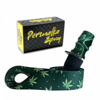 Персональный мундштук Personalka Epoxy Sakura (Зелёный с белым)