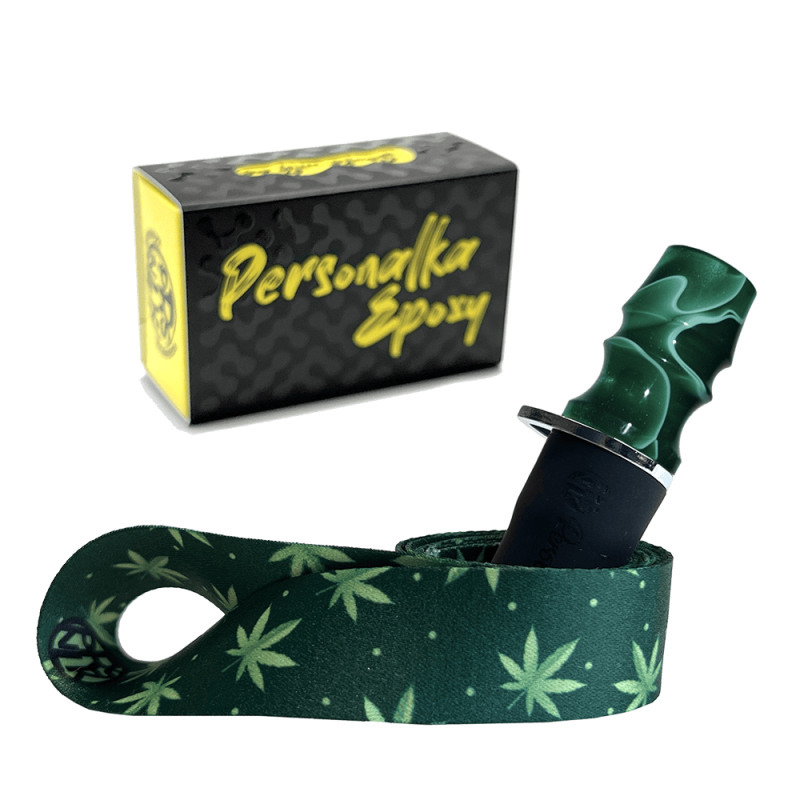 Персональный мундштук Personalka Epoxy Sakura (Зелёный с белым)