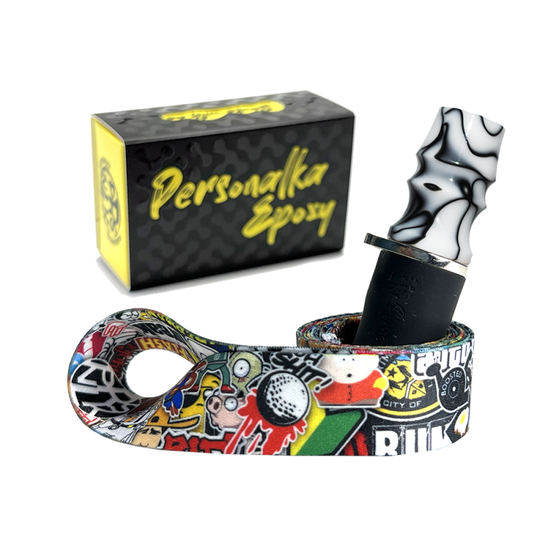 Персональный мундштук Personalka Epoxy Sakura (Белый, Чёрный)