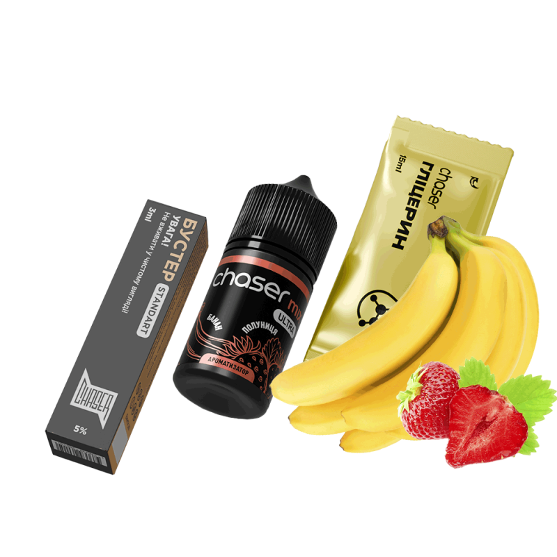 Набор для самозамеса Chaser Mix Strawberry Banana Ultra (Клубника Банан, 50 мг, 30 мл)