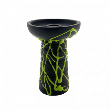 Глиняная чаша Gusto Bowls Classic Phunnel Black Glaze Green (зелёная поливка)