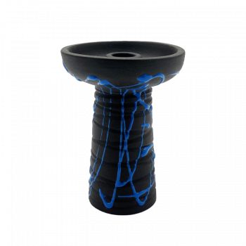 Глиняная чаша Gusto Bowls Classic Phunnel Black Glaze Blue (синяя поливка)