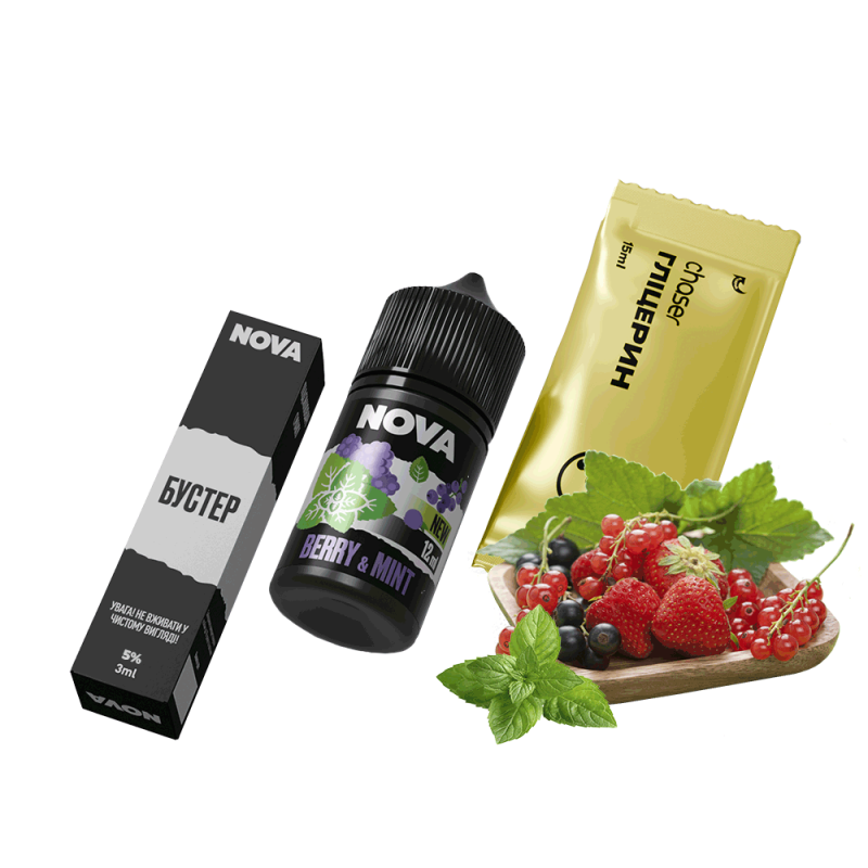Набор для самозамеса Chaser Nova Berry&Mint (Ягоды Мята, 50 мг, 30 мл)