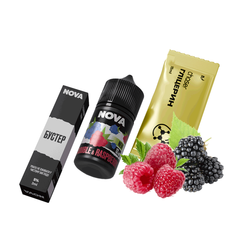 Набор для самозамеса Chaser Nova Double&Raspberry (Дабл Распберри, 50 мг, 30 мл)