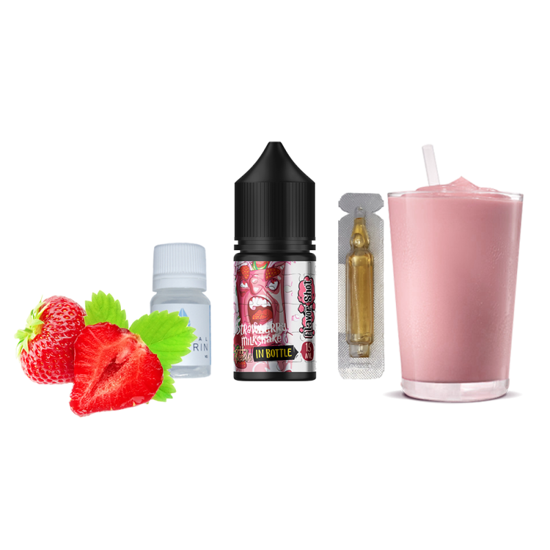 Набор для самозамеса In Bottle Salt Strawberry Milkshake (Клубника Милкшейк, 50 мг, 30 мл)