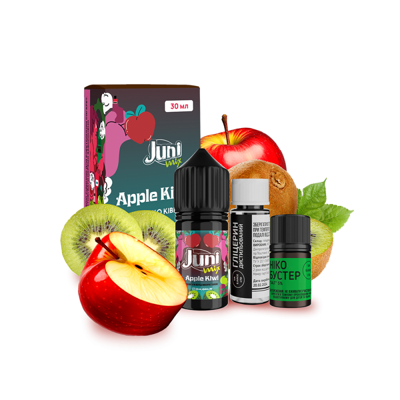 Набор для самозамеса Juni Mix Apple Kiwi (Яблоко Киви, 50 мг, 30 мл)