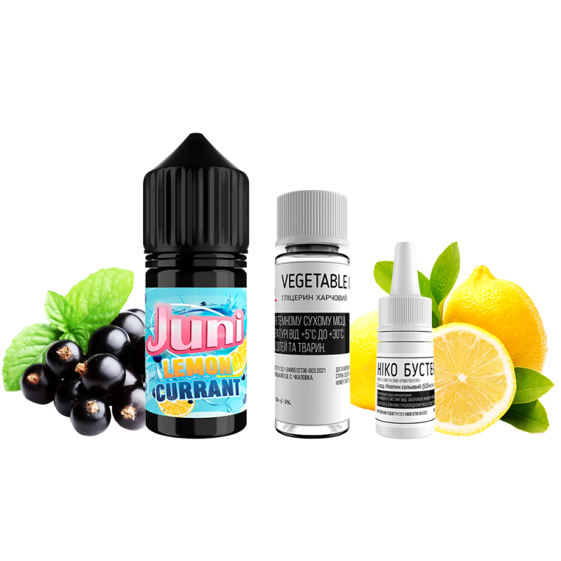 Набор для самозамеса Juni Lemon Currant (Смородина Лимон, 50 мг, 30 мл)