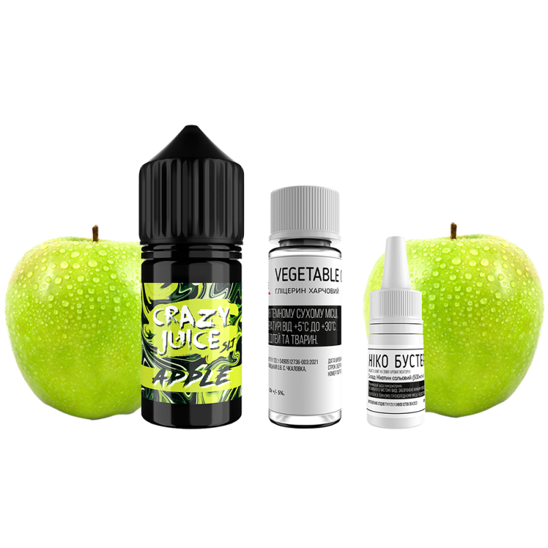 Набор для самозамеса Crazy Juice Apple (Яблоко, 50 мг, 30 мл)