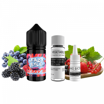 Набор для самозамеса Crazy Juice Berry Mix (Ягодный Микс, 50 ​​мг, 30 мл)
