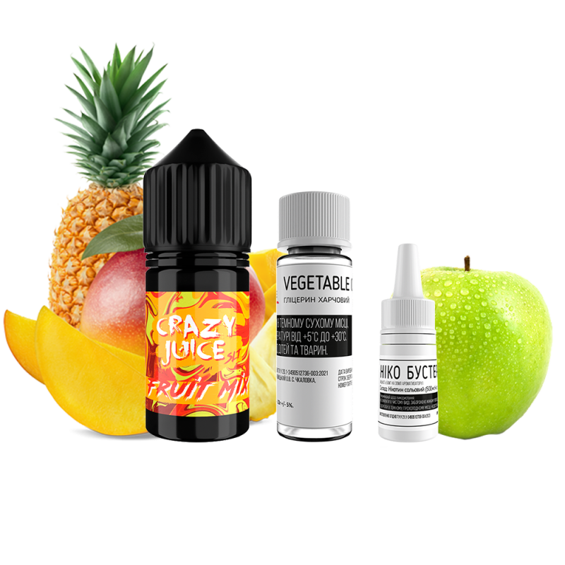 Набор для самозамеса Crazy Juice Fruit Mix (Фруктовый Микс, 50 ​​мг, 30 мл)