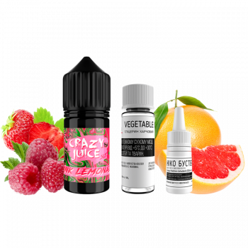 Набор для самозамеса Crazy Juice Pink Lemonade (Розовый лимонад, 50 мг, 30 мл)