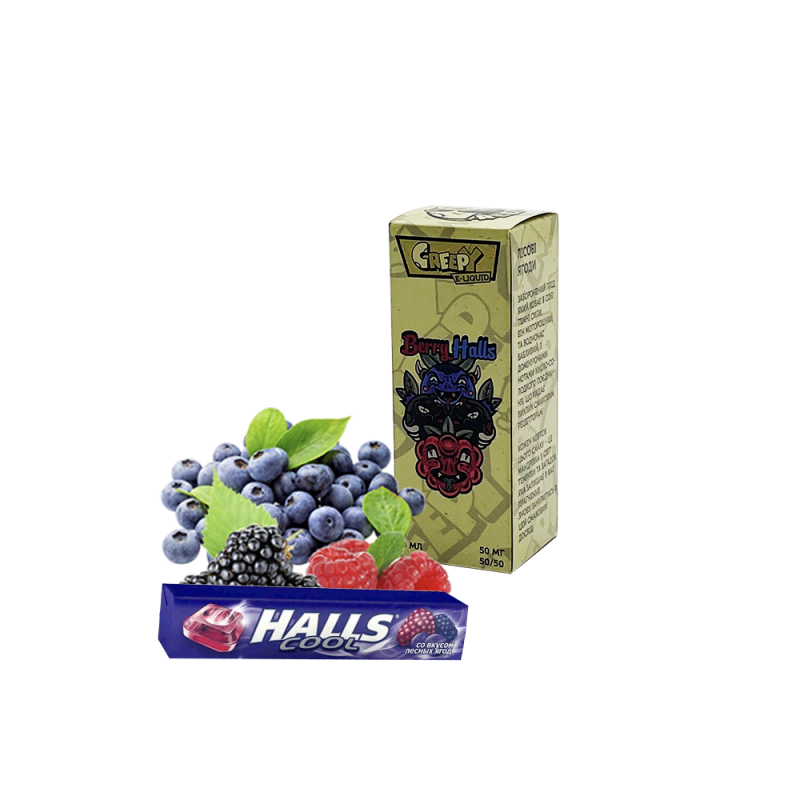 Жидкость Creepy Berry halls (Ягодный Холс, 50 мг, 30 мл)