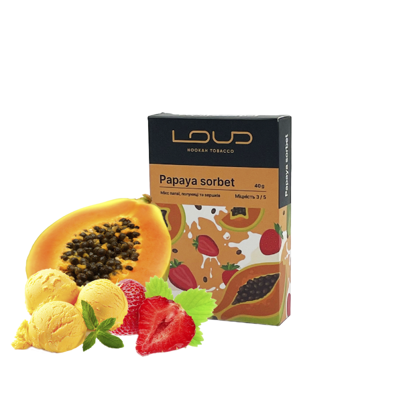Табак Loud Papaya sorbet (Папайя сорбет, 40 г)