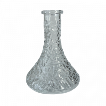 Колба для кальяна Candy Loop Crystal Clear (Прозрачный, серебристые разводы) 