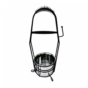 Корзина для угля Garden Black Silver (Чёрно-серебристая)