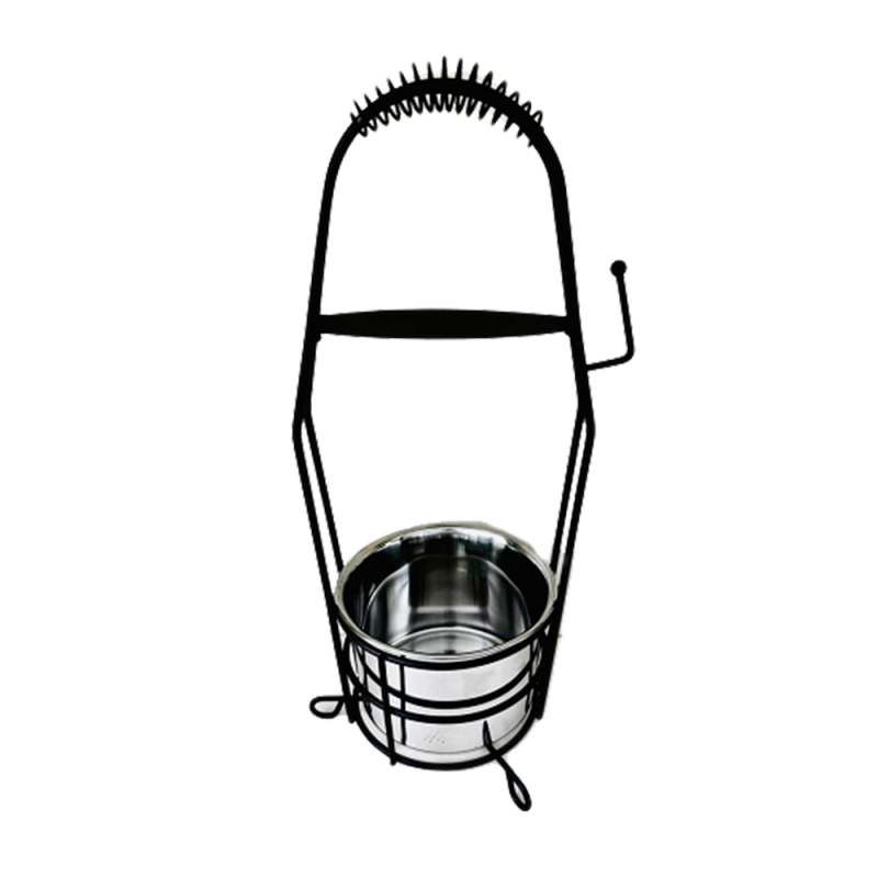 Корзина для угля Garden Black Silver (Чёрно-серебристая)