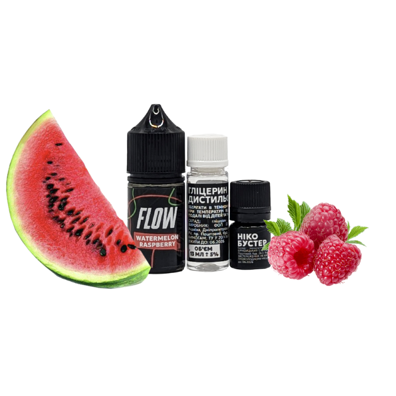 Набор для самозамеса Flow Watermelon Raspberry (Арбуз Малина, 50 мг, 30 мл)