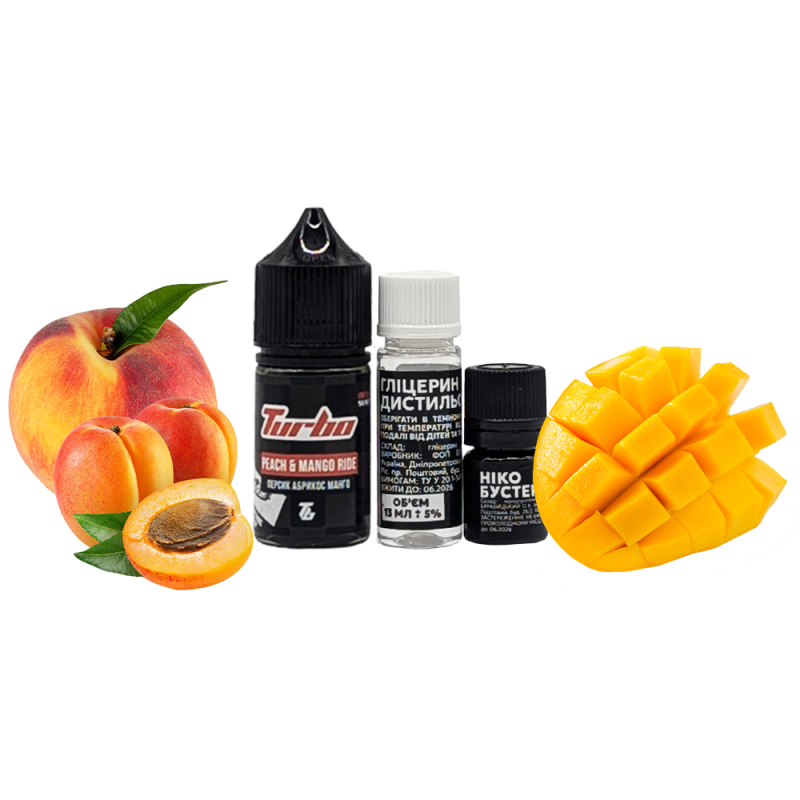 Набор для самозамеса Turbo Peach&Mango Ride (Персик-Абрикос-Манго, 50 мг, 30 мл)